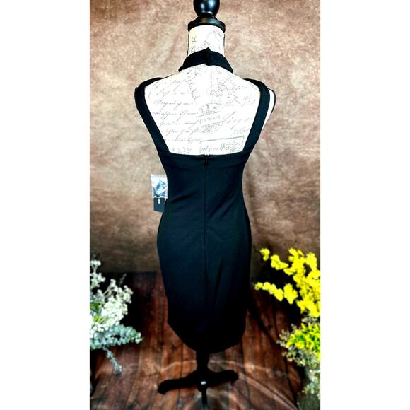 Bebe Halter Neck Bodycon Midi Dress - Black - size S - Picture 9 of 15